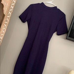 Navy blue midi dress